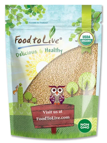 Food to Live Grano de amaranto orgánico, 3 libras, sin OMG, 100% grano entero, kosher, vegano, semillas a granel