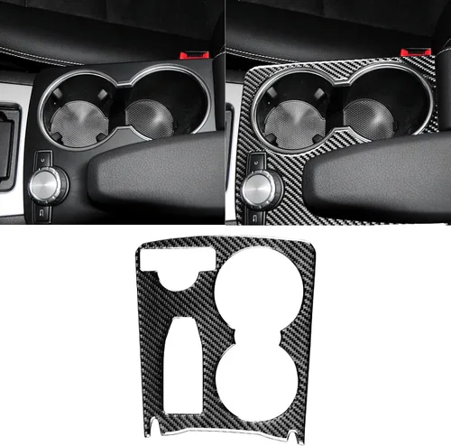 Miniatura 23 de para Mercedes-Benz Clase C W204 2011-2013 Real Cubierta de Panel de Fibra de Carbono Suave para Aire Acondicionado, Adhesivo de Marco de Panel