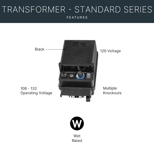 Miniatura 4 de Kichler Economy Series Transformer, acabado en negro