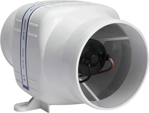 Miniatura 7 de YaeMarine Marine Boat en línea soplador de aire de sentina 12 V eléctrico 4 "barco motor soplador 270CFM con seis cuchillas para yate velero barcos