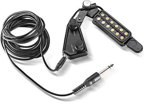 Miniatura 4 de TraderPlus 12 SoundHole - Transductor electroacústico de pastilla para guitarra, Preamplificador magnético para guitarra acústica con control