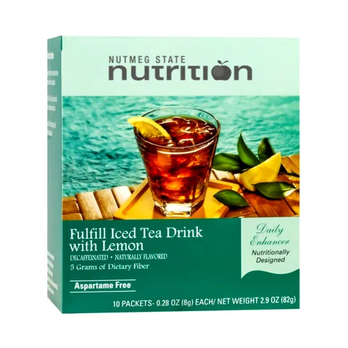 Nutmeg State Nutrition Fulfill - Mezcla de bebida alta en fibra, baja en calorías, sin grasa, descafeinada, sin azúcar, sabor natural, compatible