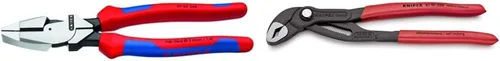 Knipex 09 02 240 Alicates y herramientas KNIPEX de Lineman de ultra alto apalancamiento - Alicates para bomba de agua Cobra (8701250), 10 pulgadas
