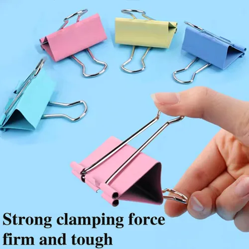 Miniatura 5 de Clips de carpeta extra grandes de 2 pulgadas (paquete de 48), abrazaderas de papel grandes de colores con caja, clips gigantes para carpeta