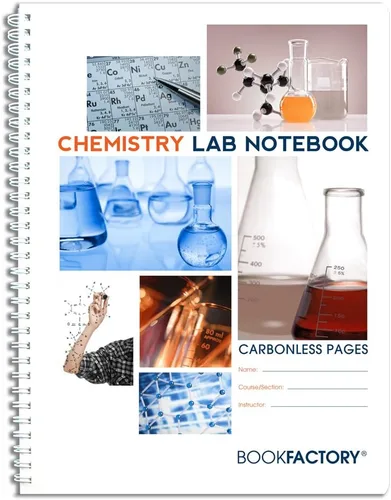 BookFactory Cuaderno de laboratorio de química sin carbono – 50 juegos de páginas (8.5 x 11 pulgadas) (duplicador) – Páginas de cuadrícula