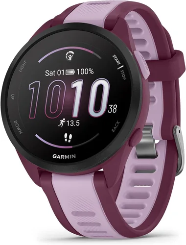 Garmin Forerunner 165 Music, Reloj inteligente para correr, Pantalla AMOLED a color, Métricas de entrenamiento y análisis de recuperación, Música en