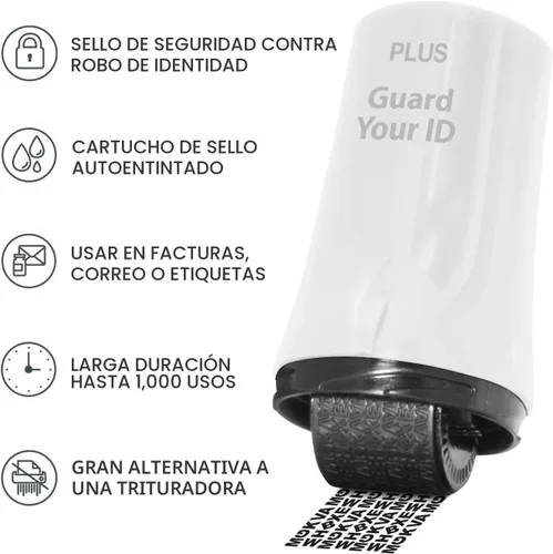 Miniatura 2 de Guard Your ID Advanced 2.0 Roller Paquete de 3 para Protección contra Robo de Identidad, Kit de Sellos de Seguridad Confidenciales de Colores Xtra