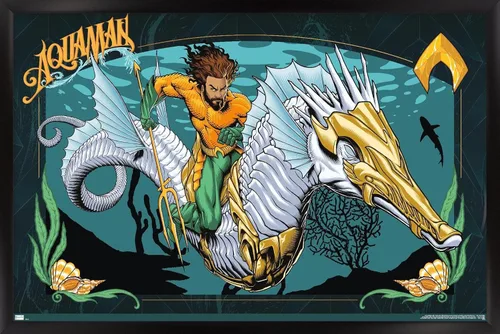 Miniatura 8 de Trends International DC Comics Movie Aquaman y el Reino Perdido - Póster de pared con ilustración de Aquaman, 14.72 x 22.37 pulgadas, versión