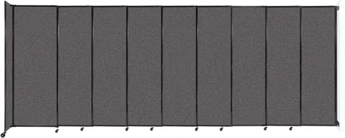 Miniatura 79 de Divisor de habitación de pared recta deslizante montado en la pared Anchos ajustables Ruedas de bloqueo Separador de habitación Paneles