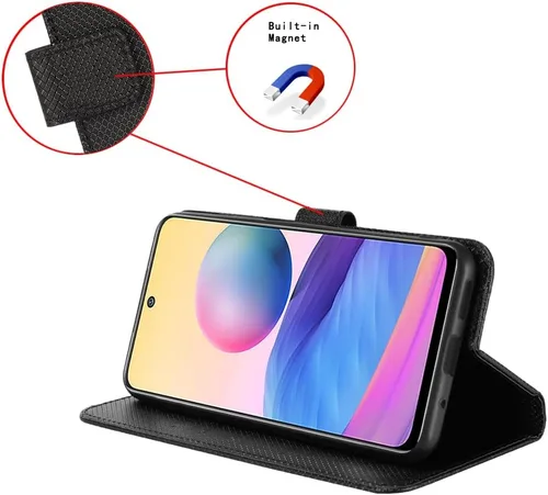 Miniatura 6 de Funda de piel sintética para Huawei Nova Y90, funda con tapa para Huawei Nova Y90 / Enjoy 50 Pro CTR-AL00, color negro