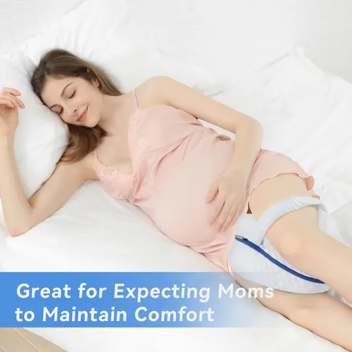 Miniatura 7 de BEAUTRIP Almohada de rodilla para dormir de lado, almohadón de espuma viscoelástica con contorno de cuña, cojín de apoyo con funda lavable