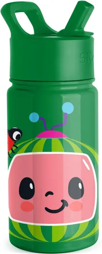 Miniatura 62 de Simple Modern Botella de agua para niños con tapa con pajilla, vaso aislado de acero inoxidable de 14 onzas para niños y a prueba de derrames