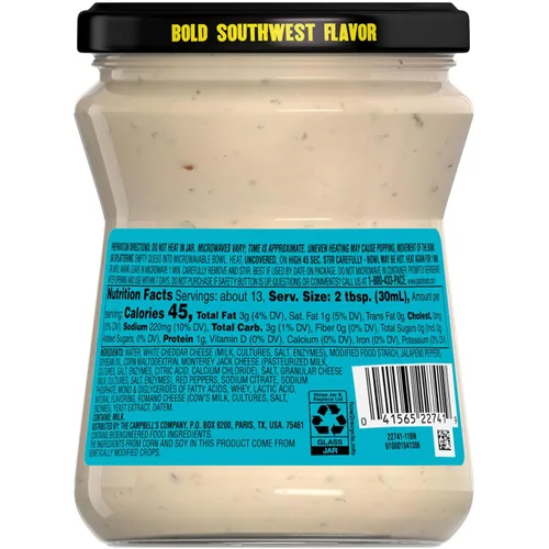Miniatura 4 de Pace Queso Blanco Cremoso Mediano, bote de 15 oz