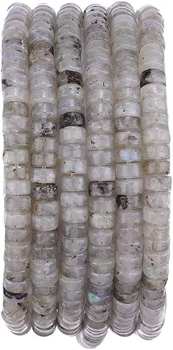 Miniatura 18 de BEADIA Cuentas Espaciadoras de Jade Amarillo Natural en Forma de Tapa, Cuentas Semipreciosas Sueltas para Hacer Joyas con Encuadernación, 4mmx2mm
