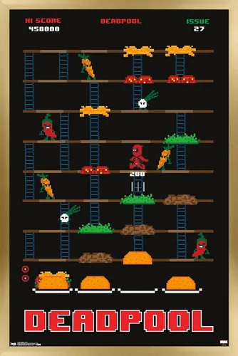 Miniatura 18 de Trends International Marvel Comics-Deadpool-Game Wall, 22.375 x 34 pulgadas, paquete de póster y clip