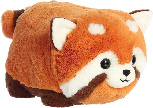 Aurora Adorable Spudsters Remy panda rojo de peluche - Abrazos reconfortantes - Compañeros juguetones - Marrón 10 pulgadas
