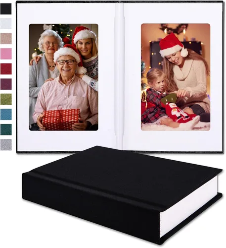 Miniatura 11 de Pssoss Álbum de fotos pequeño de 4 x 6 pulgadas con espacio de escritura con capacidad para 20 fotos, ideal para álbum temático de boda y álbum