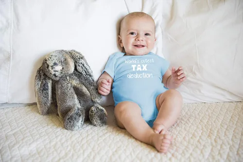 Miniatura 3 de La deducción de impuestos más linda del mundo Divertido body esencial para bebé Ropa para bebé niña trajes para niño