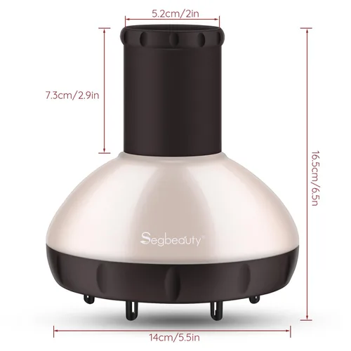 Miniatura 6 de Segbeauty Difusor de cabello con cuenco profundo, flujo de aire ajustable, accesorio profesional para cabello rizado y ondulado, herramienta