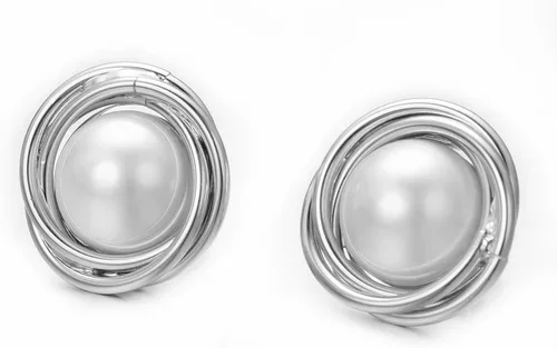 Miniatura 36 de Yoursfs Aretes de clip de perlas blancas grandes para mujer, chapados en oro de 18 quilates, hipoalergénicos, sin perforaciones, joyería brillante