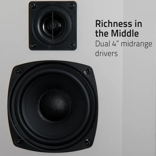 Miniatura 5 de Fluance Elite - Altavoces envolventes bipolares de alta definición de 2 vías para sonido envolvente de amplia dispersión en sistemas de cine
