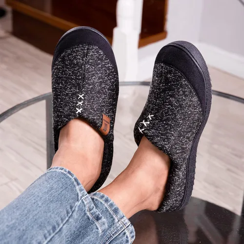 Miniatura 2 de MERRIMAC Pantuflas cómodas de espuma viscoelástica para hombre para interiores y exteriores, antideslizantes, con espalda abierta