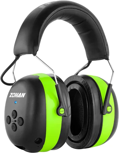 Miniatura 10 de ZOHAN 037 Auriculares de protección auditiva Bluetooth con batería recargable de 1500 mAh, NRR 25dB reducción de ruido orejeras con 40 horas
