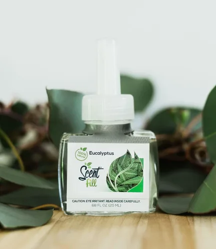 Miniatura 3 de Scent Fill Recambios de eucalipto 100% natural para enchufar, ambientador, repuestos de aceite perfumado, 4 recambios y difusor