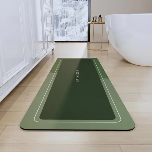 Miniatura 22 de Tapete de baño, tapetes de baño súper absorbentes, antideslizantes, de secado rápido, tapetes de goma fina para piso de baño que caben debajo