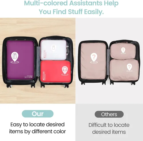 Miniatura 5 de Cambond Compression Packing Cubes for Travel - Expandable Mesh Luggage Organizers Compression Packing Cubes for Carry on Suitcases Travel Essentials