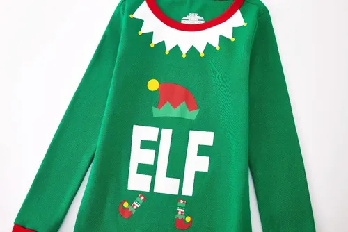 Miniatura 4 de Pijamas familiares a juego de Navidad pijamas de algodón para vacaciones