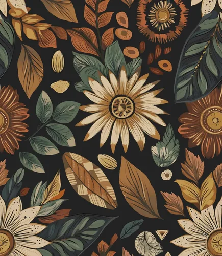 Miniatura 12 de Papel tapiz bohemio para despegar y pegar, papel de contacto floral vintage oscuro, papel de pared retro de flores botánicas autoadhesivo