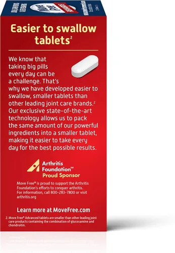 Miniatura 3 de Suplemento avanzado Move Free para articulaciones de triple fuerza con glucosamina, condroitina y ácido hialurónico, 11873, 1, 1