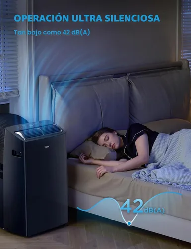Miniatura 4 de Midea Duo 12,000 BTU (10,000 BTU SACC) Inversor de alta eficiencia, aire acondicionado portátil ultra silencioso, enfría hasta 450 pies cuadrados