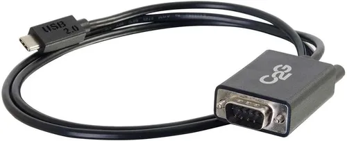 Miniatura 2 de C2G Adaptador USB, USB 2.0, cable adaptador USB C a DB9, negro, 3.28 pies (3.3 ft), Cables to Go 29470
