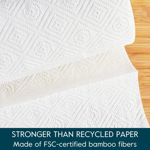 Miniatura 2 de Grove Co. Toallas de papel de bambú, sin árboles y toallas de papel de cocina sostenibles, fuertes y absorbentes, con hojas seleccionadas