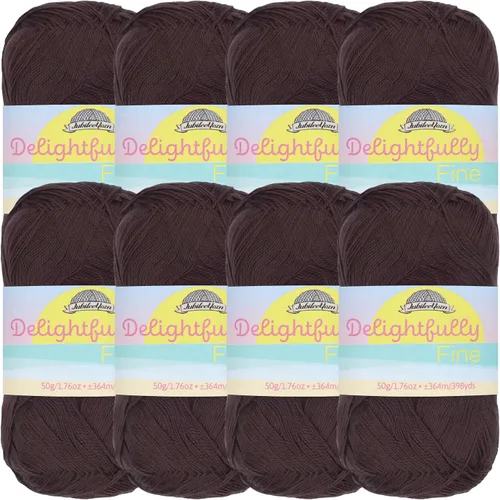Miniatura 8 de JubileeYarn - Ovillo de hilo deliciosamente fino, 1.76 oz/madeja de rayón de bambú, color rosa polvo, 4 madejas