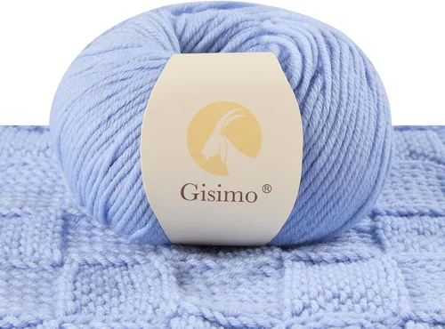 Miniatura 31 de 100% lana merino para tejer y ganchillo, hilo lujoso y suave de 6 cabos para tejer y crochet a mano, 1.76 oz/50 g, 127 yardas/116 metros