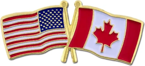 Miniatura 179 de PinMart Pin de solapa esmaltado con bandera de la amistad cruzada de Estados Unidos y el mundo