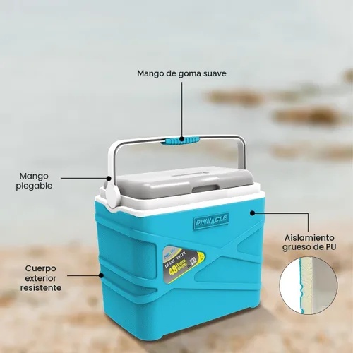 Miniatura 9 de Pinnacle Lonchera térmica térmica de 10 litros – Enfriador duro portátil para campamento/picnic – Coolbox se mantiene fresco durante 48 horas.