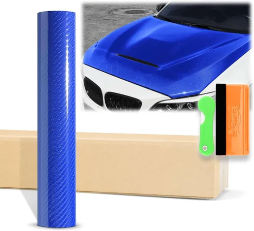 Miniatura 18 de EZAUTOWRAP - Adhesivo revestidor de vinilo muy brillante de fibra de carbono 7D prémium con juego de herramientas, lámina de calcomanía con Gris