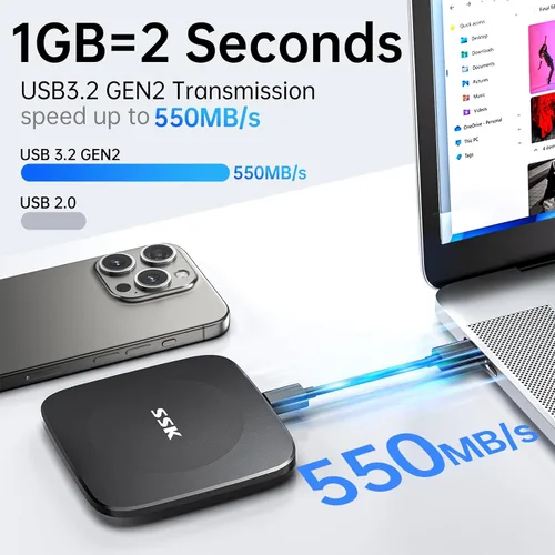 Miniatura 2 de SSK Paquete SSD externo de 1 TB