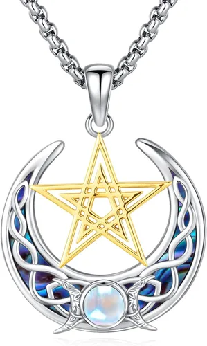 Miniatura 10 de Joyería Mágica para Mujeres y Hombres Nudo de Bruja Plata 925 Original Collar de Nudo de Bruja Tetragrammaton Hecate Collar Lilith Collar Pentagrama