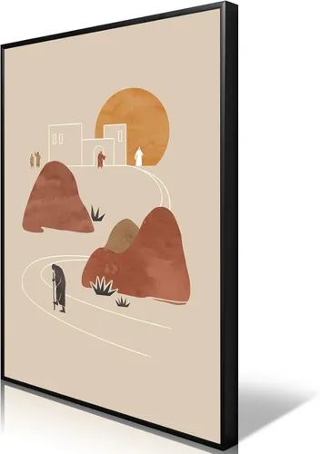 Miniatura 11 de OAOPIC Póster enmarcado con texto en inglés «Jesús mujer» sanada, con flecos de Jesús, ropa, lienzo, arte para pared, versos de la Biblia, pintura