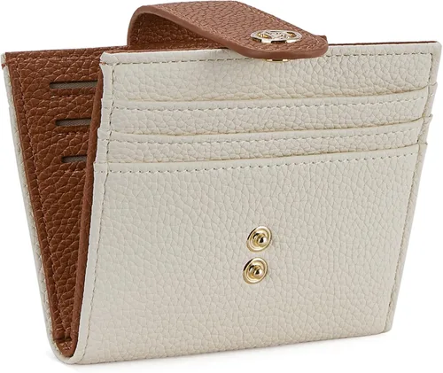 Miniatura 10 de BOSTANTEN - Billetera delgada para mujer, pequeña, con bloqueo RFID, tarjetero de cuero plegable con cremallera y bolsillo para monedas, Pequeña