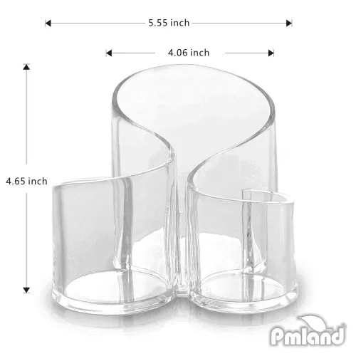 Miniatura 2 de Recipiente de acrílico ondulado de alta calidad para colocar cepillos de maquillaje y cosméticos.