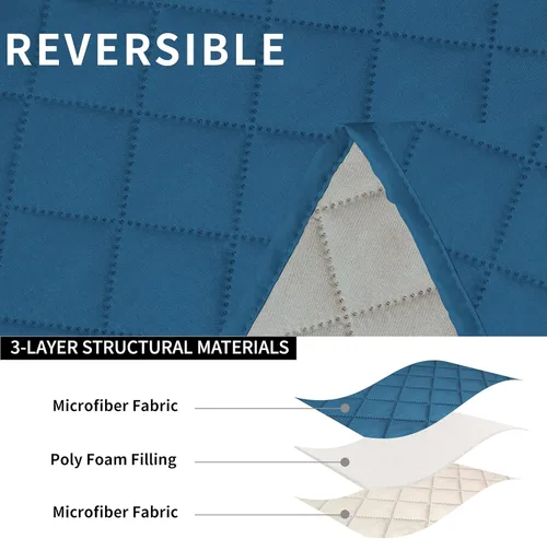 Miniatura 5 de Easy-Going - Funda reclinable de gran tamaño para sillón doble, funda de sofá reversible para sillón reclinable doble, funda de sofá dividida