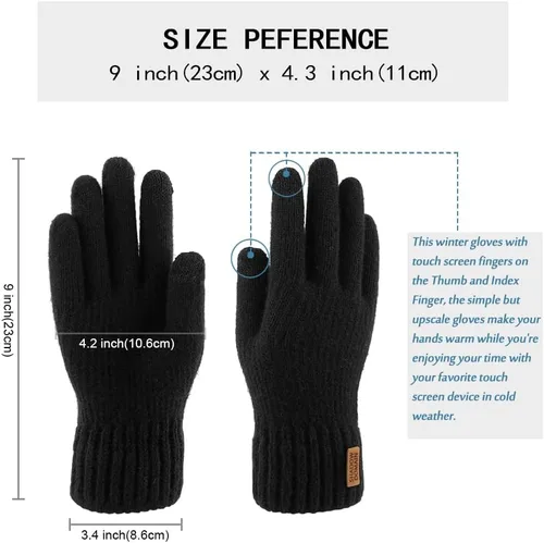 Miniatura 3 de Conjunto de gorro y bufanda de invierno cálido para hombre y mujer, azul (06 Blue)