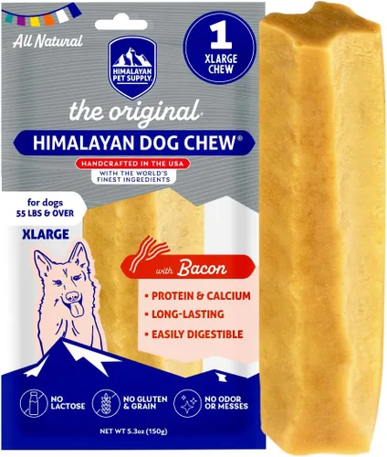 Himalayan Dog Chew - Masticables de queso de yak para perros - 100% naturales, sin gluten, lactosa o cereales, ricos en proteínas, con trocitos de