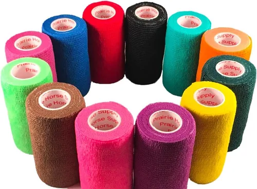 Miniatura 63 de Cinta adhesiva para veterinarios (negro) (paquete de 2) (3 pulgadas x 15 pies), autoadhesiva, adherente, cohesiva, flexible, autoadhesiva, rollo